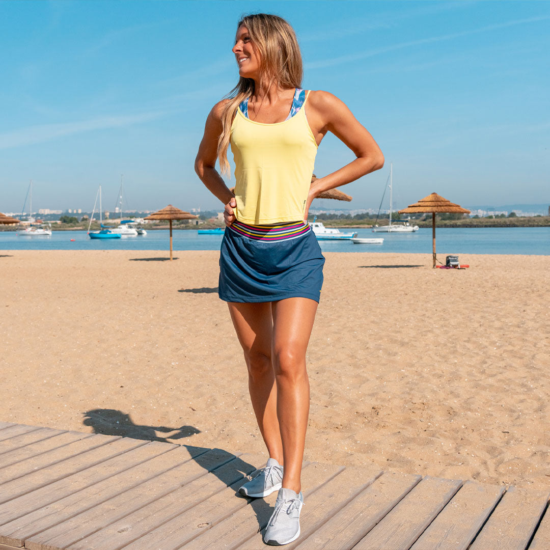 risk blue skirt