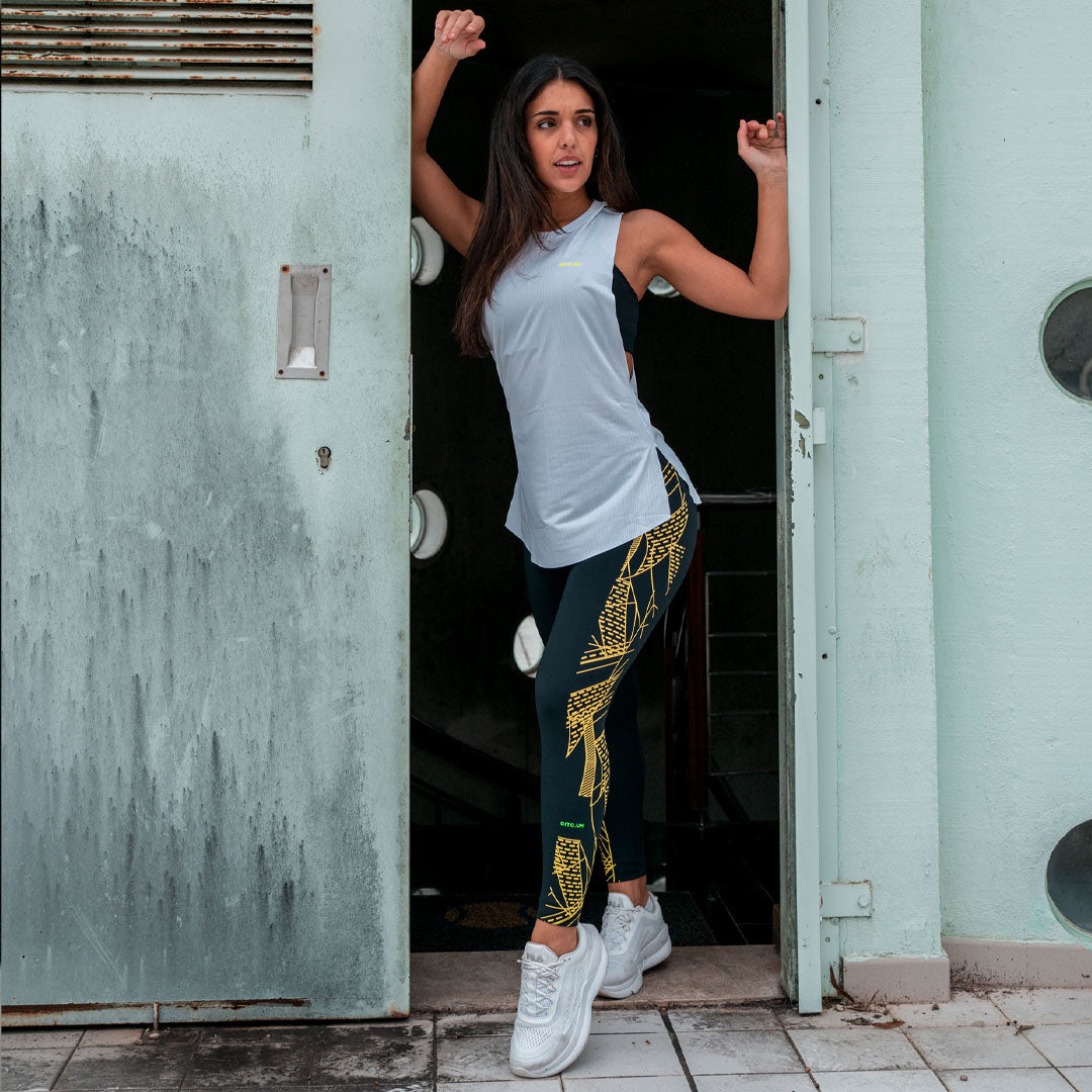 black silk leggings