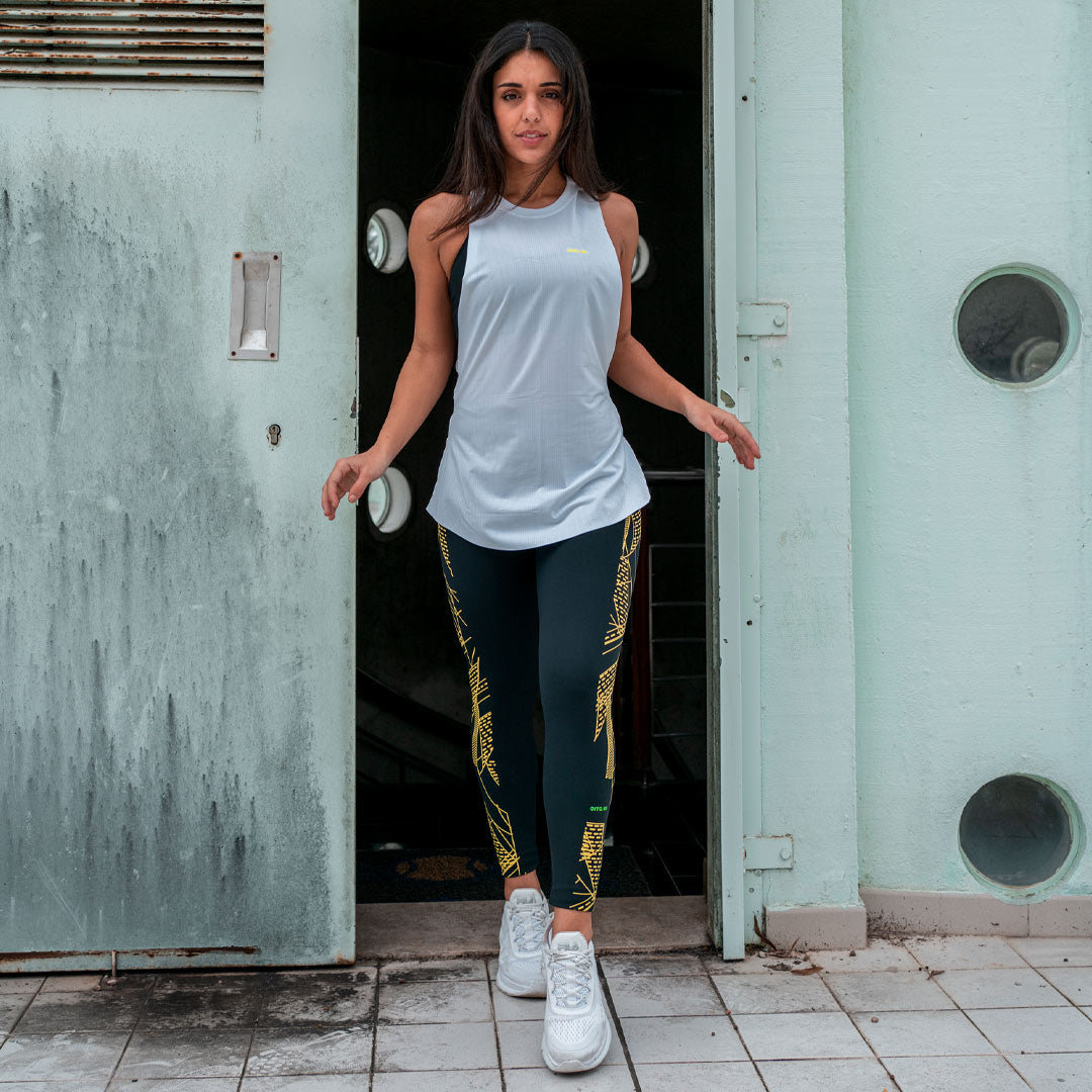 black silk leggings