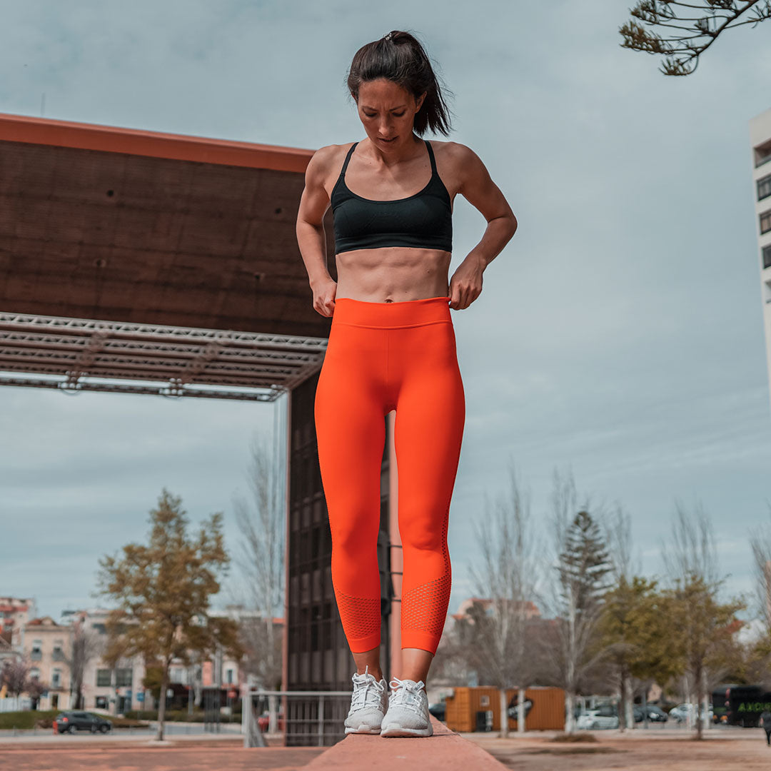 Leggings Capri Orange