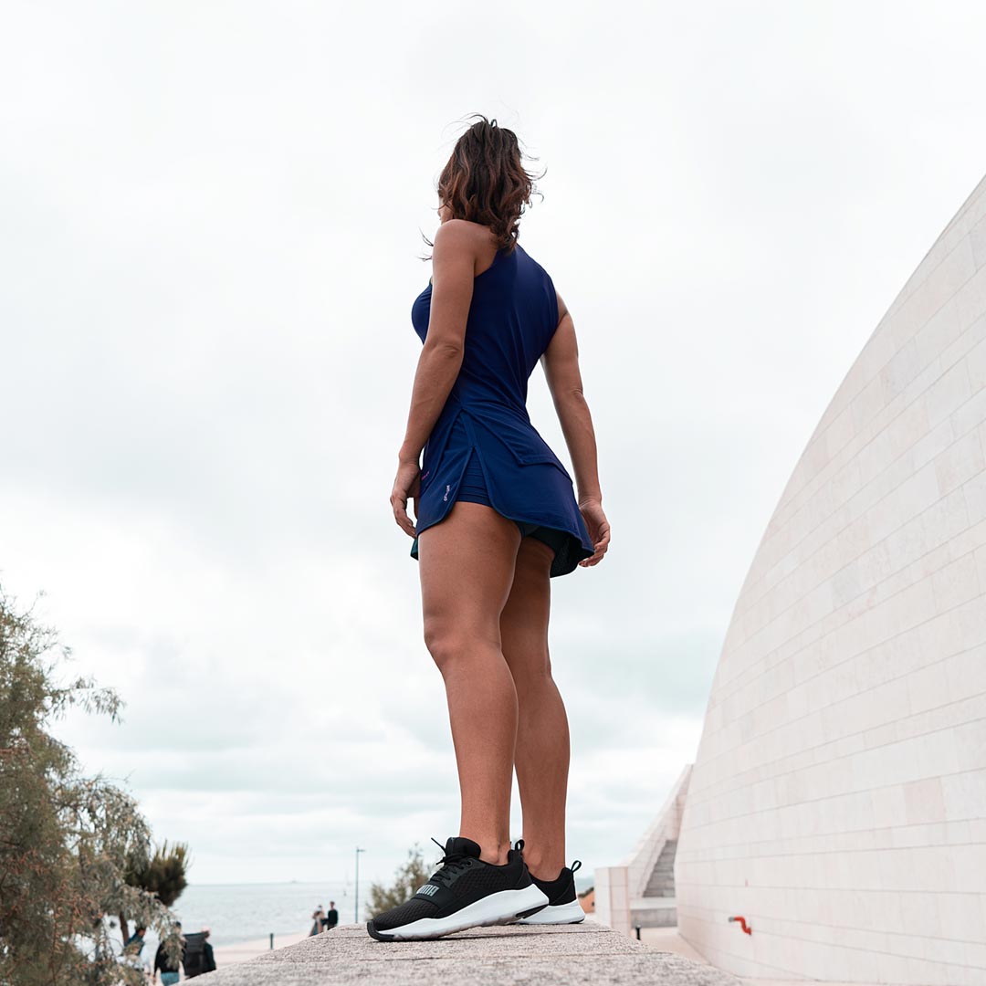Long Blue Tank Top