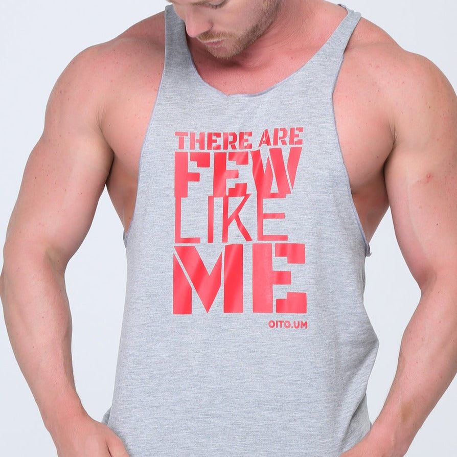 Camiseta sin mangas gris presión