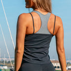 Camiseta sin mangas negra Fitness