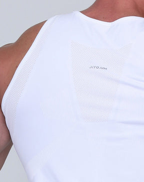 Camiseta sin mangas blanca Marathon