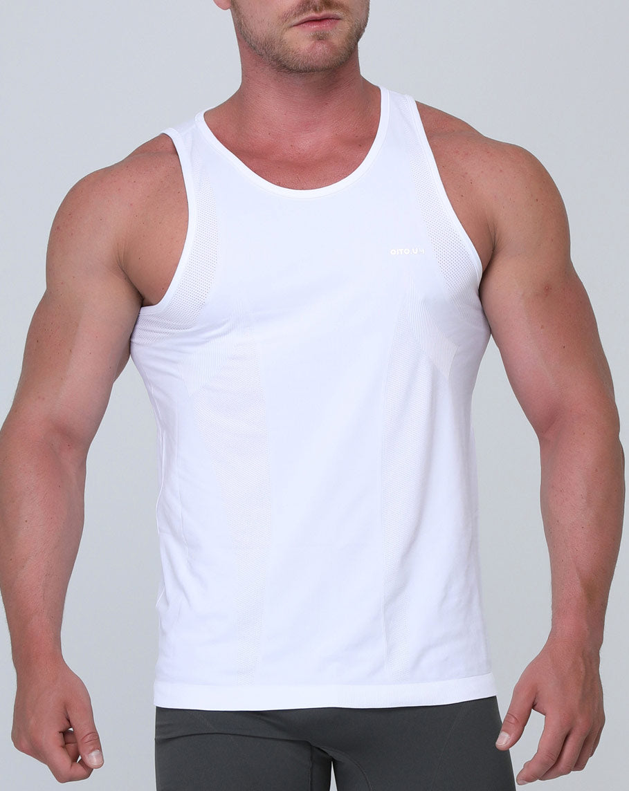 Camiseta sin mangas blanca Marathon